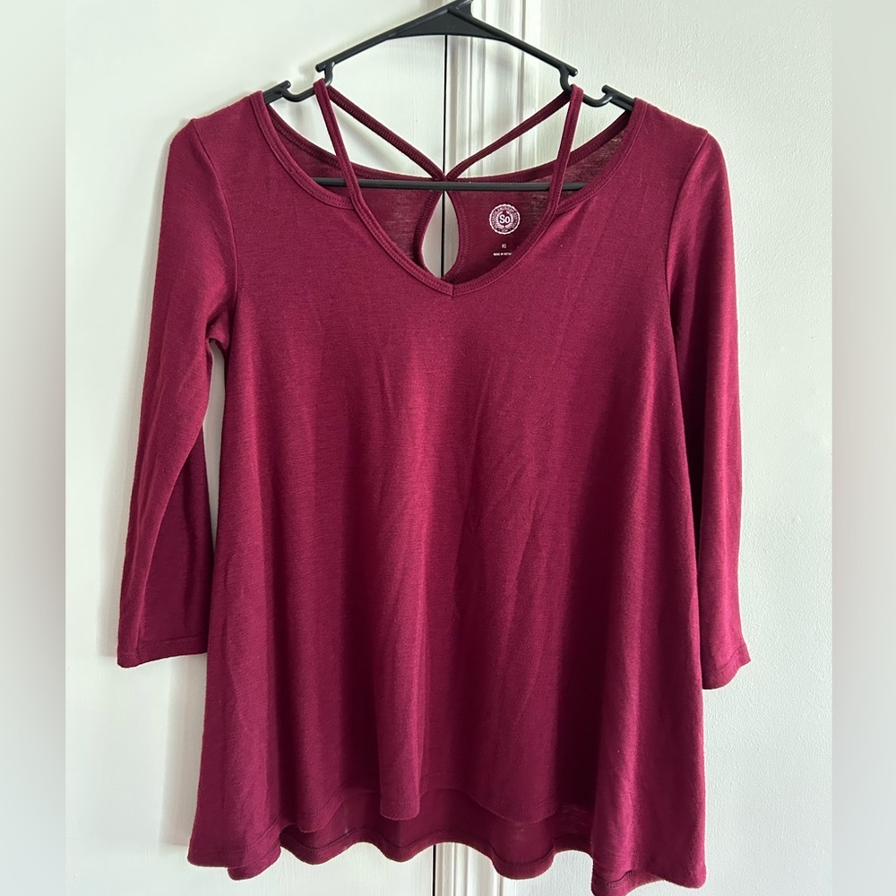 SO quarter length sleeve shirt